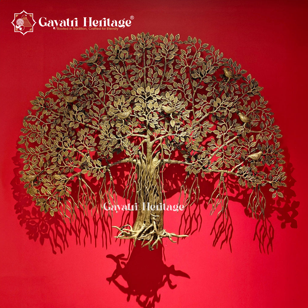 Dev Vriksh Brass Kalpvriksha Tree – Symbol of Prosperity, Wisdom, and Eternal Lif ...