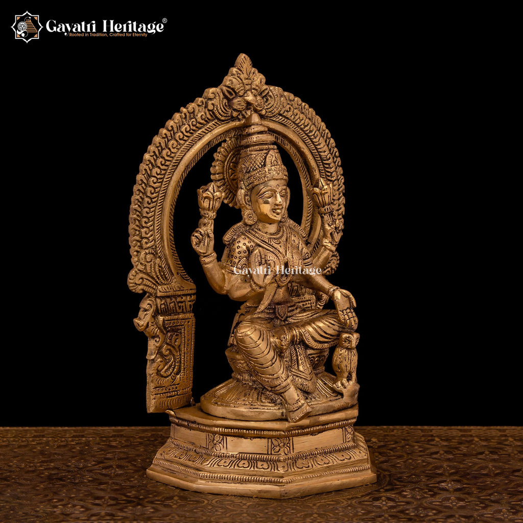 Graceful Brass Goddess Laxmi Statue – Symbol of Prosperity, Wealth, and Blessings | Gayatri Heritage