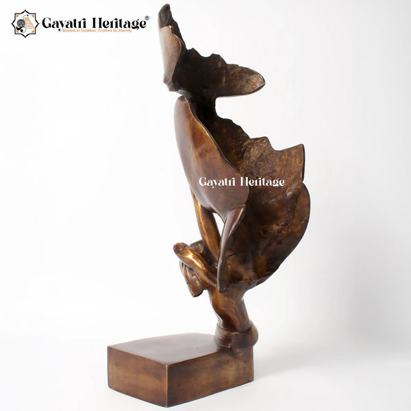 Brass Silent Man in Bronze Finish – Artistic Decorative Sculpture | Gayatri Heritage