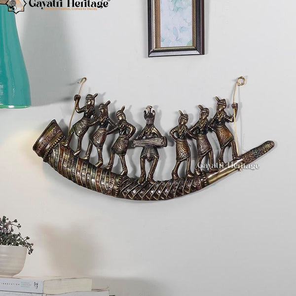 Brass Wall Hanging – Traditional Folk Dancers Art | Gayatri Heritage
