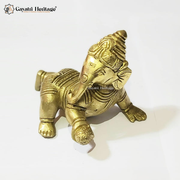 Brass Baby Ganesha – Auspicious Décor Statue | Gayatri Heritage