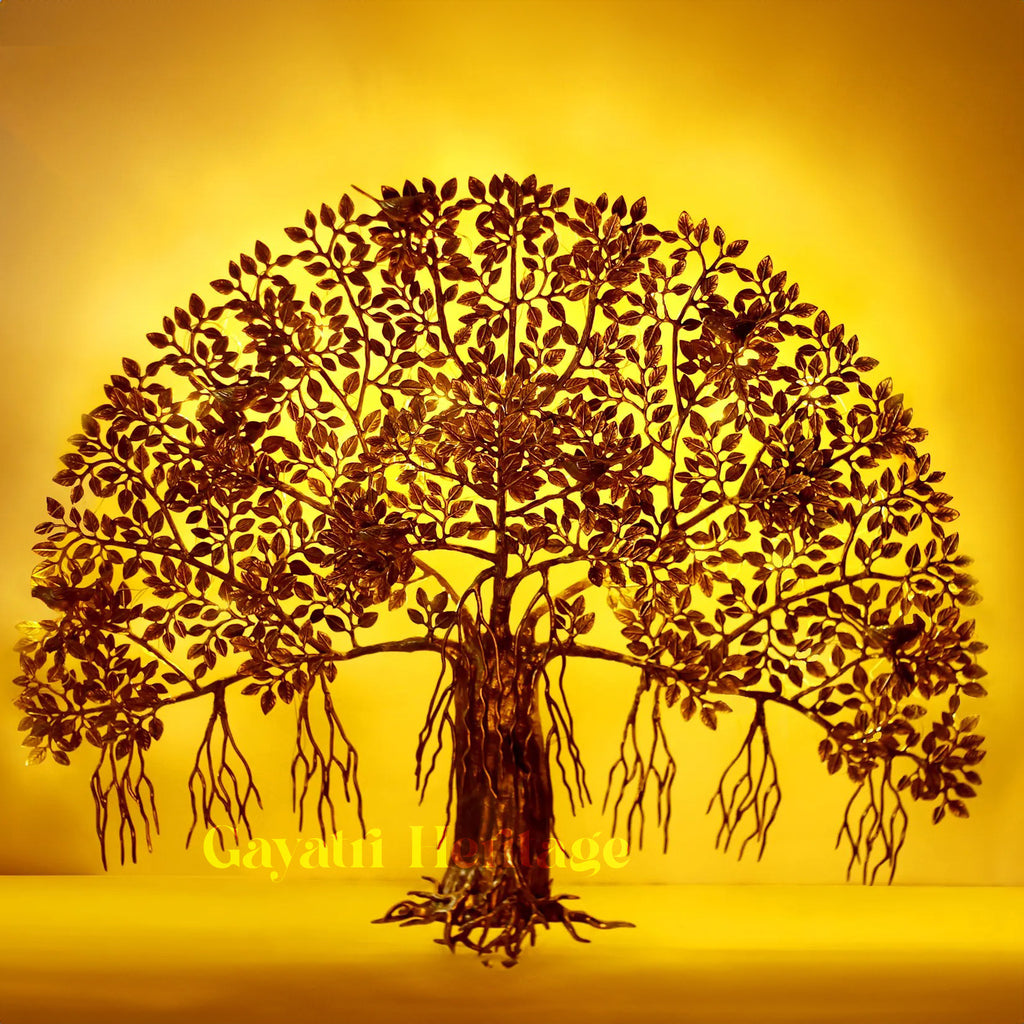 Brass Kalpvriksha Tree – Symbol of Prosperity, Wisdom, and Eternal Life | Gayatri Heritage