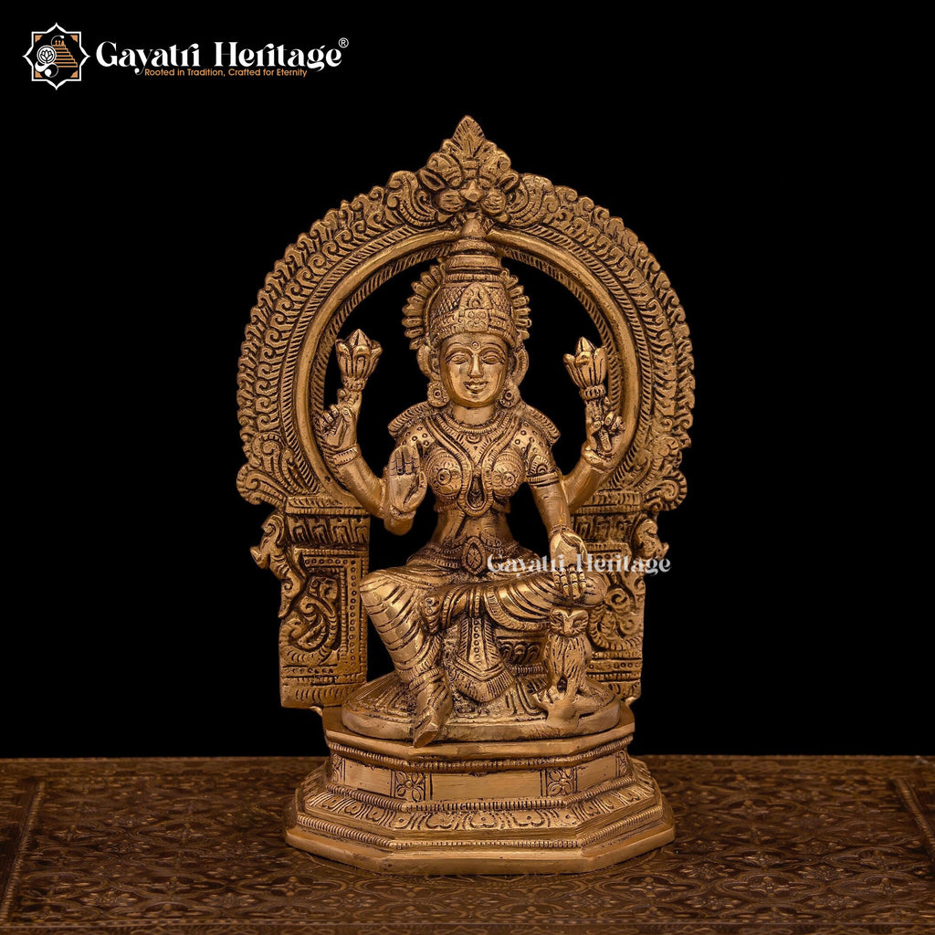 Graceful Brass Goddess Laxmi Statue – Symbol of Prosperity, Wealth, and Blessings | Gayatri Heritage