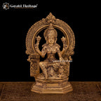 Graceful Brass Goddess Laxmi Statue – Symbol of Prosperity, Wealth, and Blessings | Gayatri Heritage