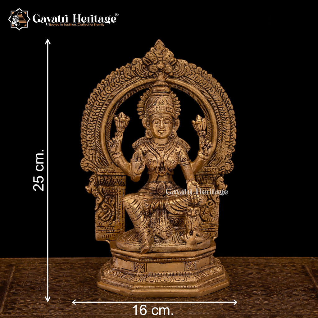 Graceful Brass Goddess Laxmi Statue – Symbol of Prosperity, Wealth, and Blessings | Gayatri Heritage