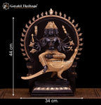 Brass Six Face Murugan Statue / Kartikeya Statue – Divine Multifaceted Representation | Gayatri Heritage