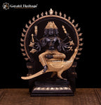 Brass Six Face Murugan Statue / Kartikeya Statue – Divine Multifaceted Representation | Gayatri Heritage