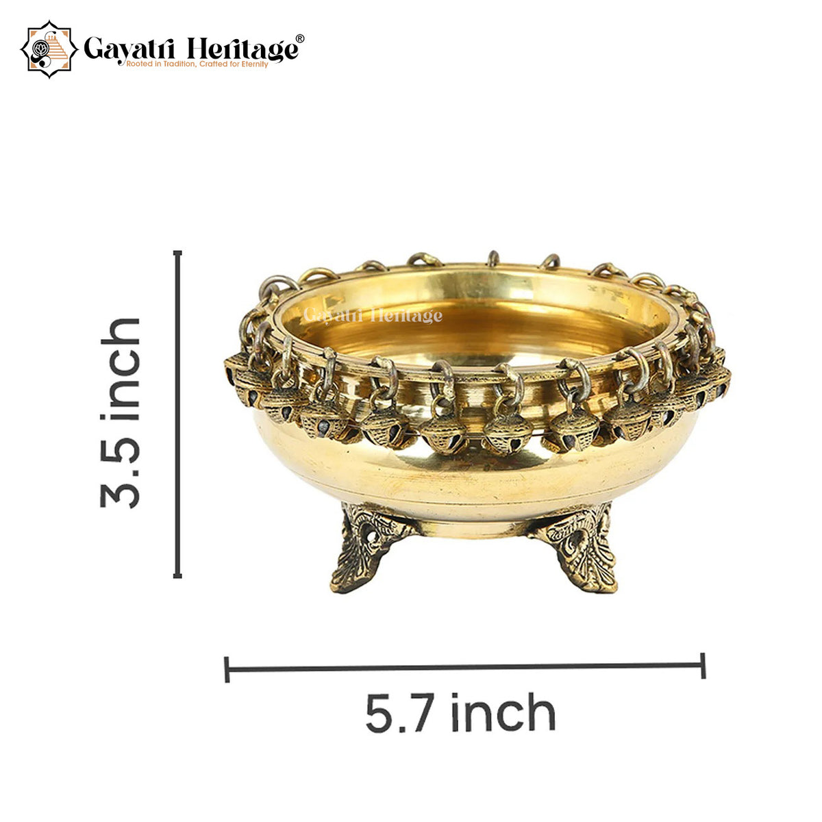 Brass Ghungroo Urli – Elegant Traditional Décor | Gayatri Heritage