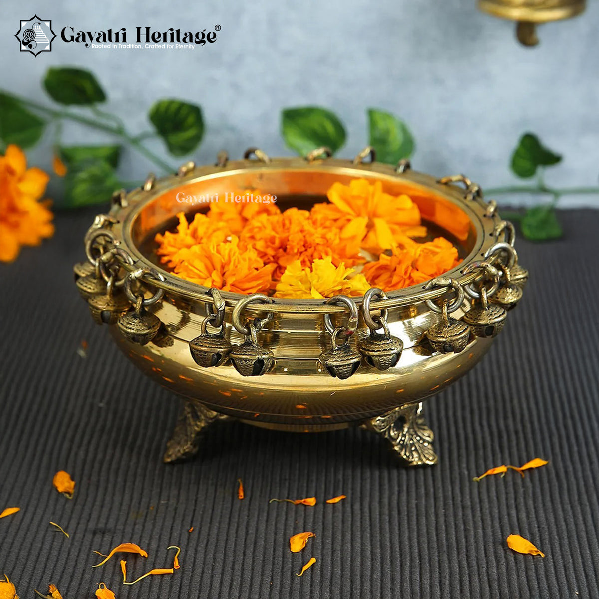 Brass Ghungroo Urli – Elegant Traditional Décor | Gayatri Heritage
