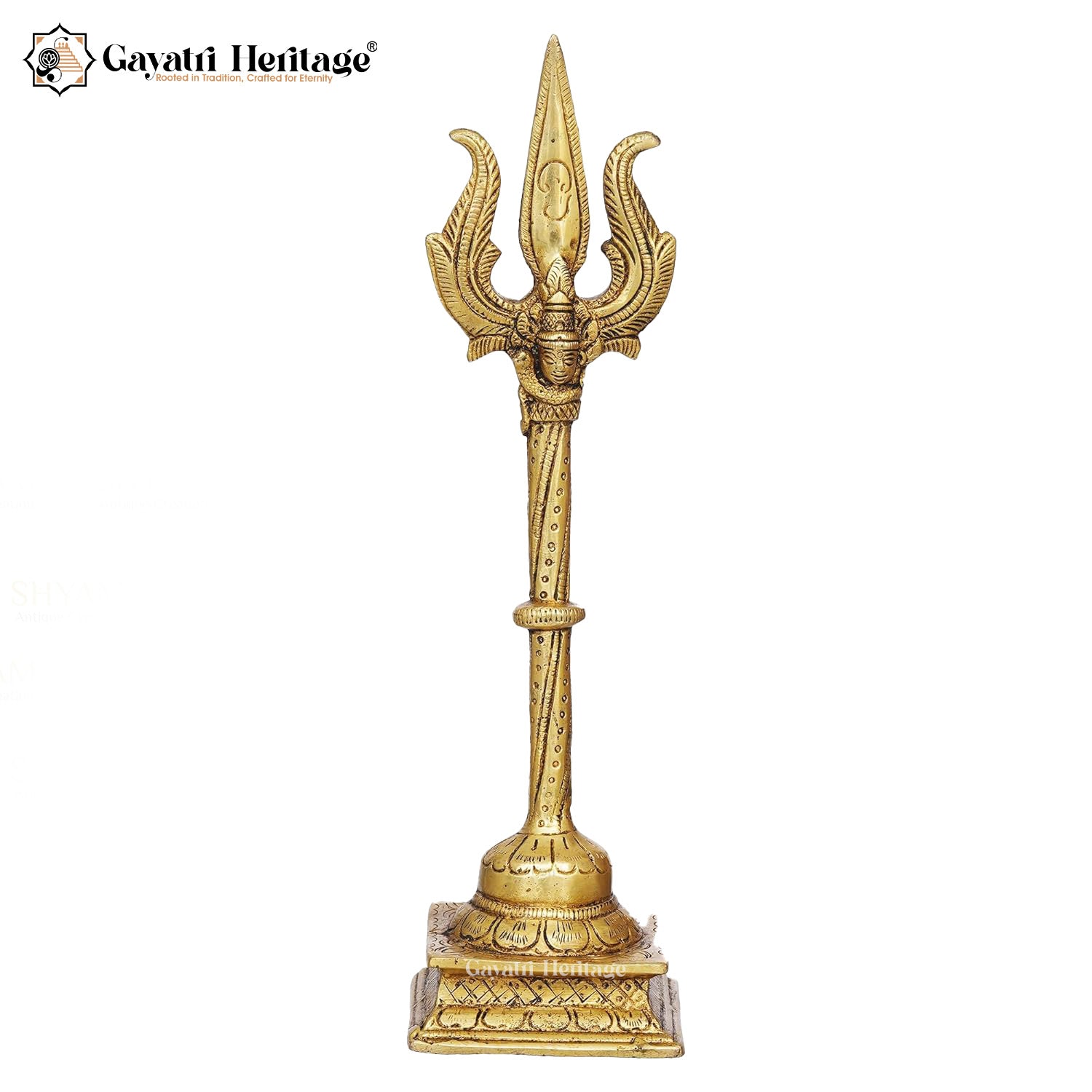 Brass Mahadev Trishul – Sacred Trident of Lord Shiva | Gayatri Heritage