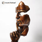 Brass Silent Man in Bronze Finish – Artistic Decorative Sculpture | Gayatri Heritage