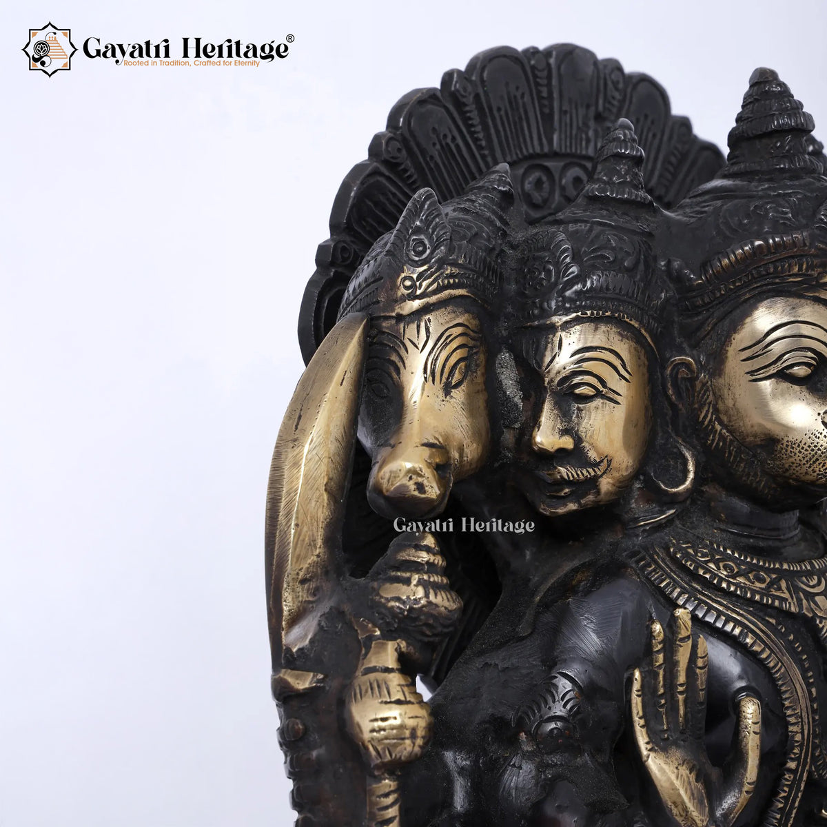 Brass Panchmukhi Hanuman – Divine Protector Idol | Gayatri Heritage