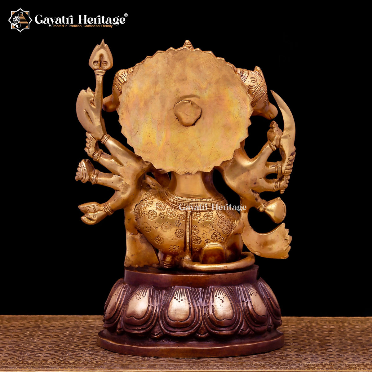 Brass Panchmukhi Hanuman Statue – Divine Protector Idol | Gayatri Heritage