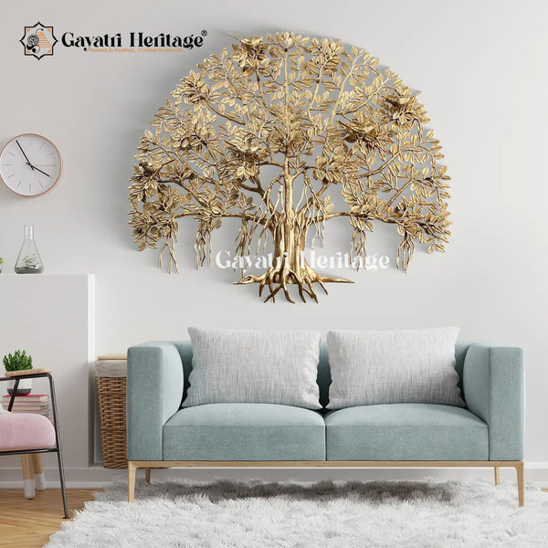 Elegant Brass Kalpvriksha Wall Hanging – A Sacred Tree of Life for Your Home | Gayatri Heritage