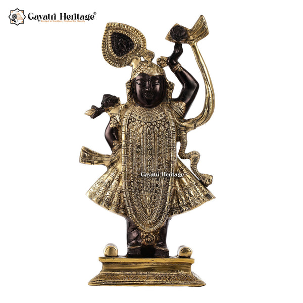 Brass Shrinath Statue – Divine Krishna Idol Décor | Gayatri Heritage