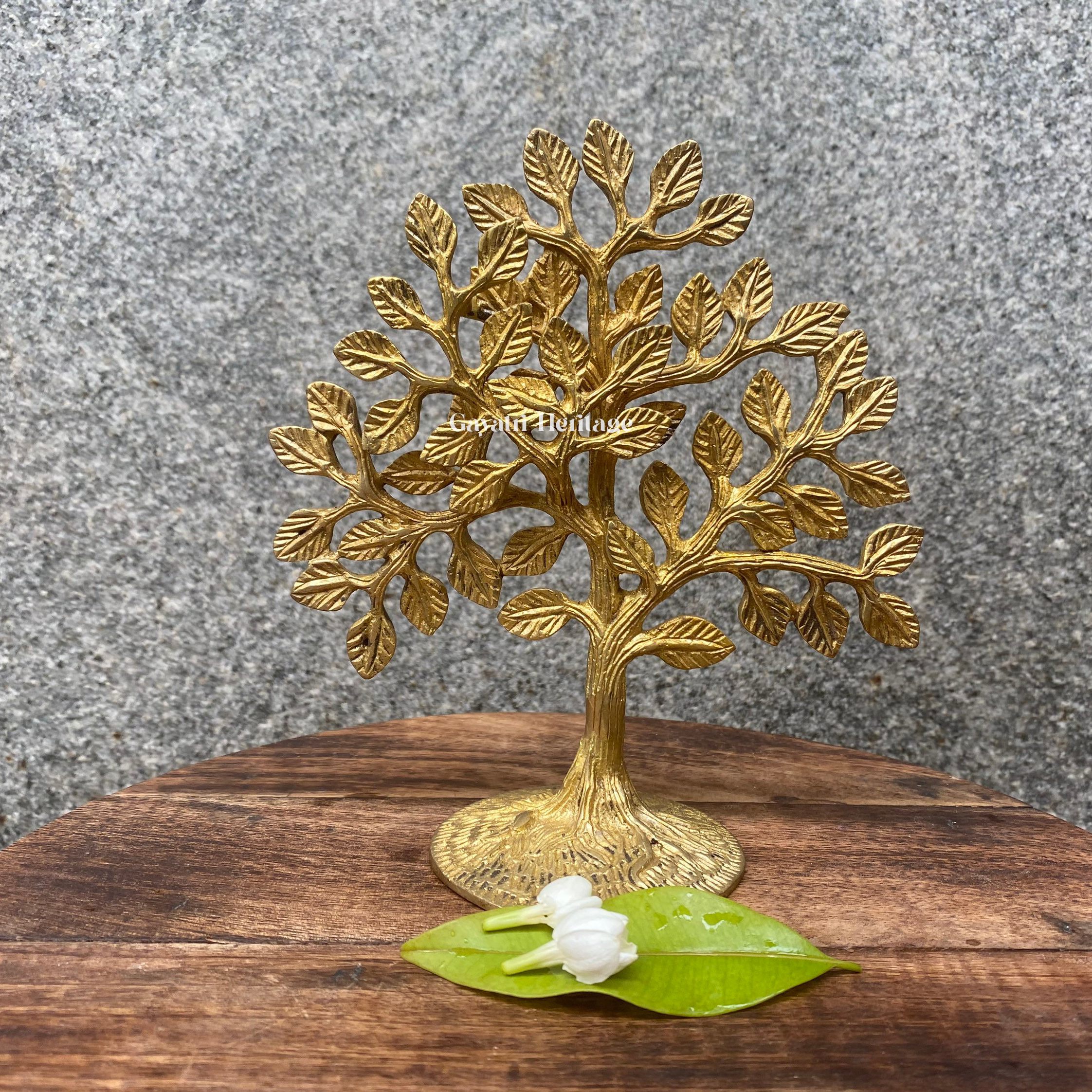 Brass Small Size Kalpavriksha Tree – Divine Wish-Granting Tree Idol | Gayatri Heritage