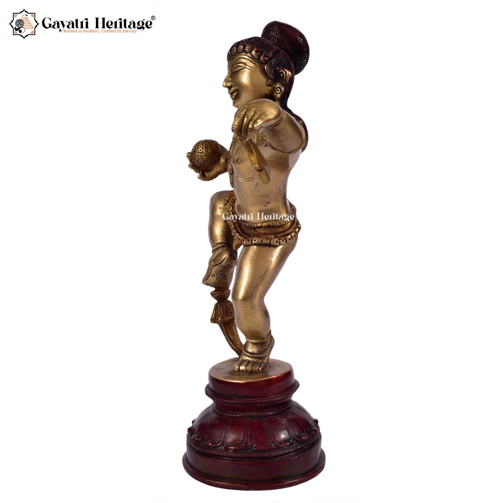 Brass Dancing Baby Krishna – Playful Divine Idol | Gayatri Heritage