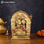 Brass Shiva Family – Stone Work Idol for Pooja Room | Gayatri Heritage