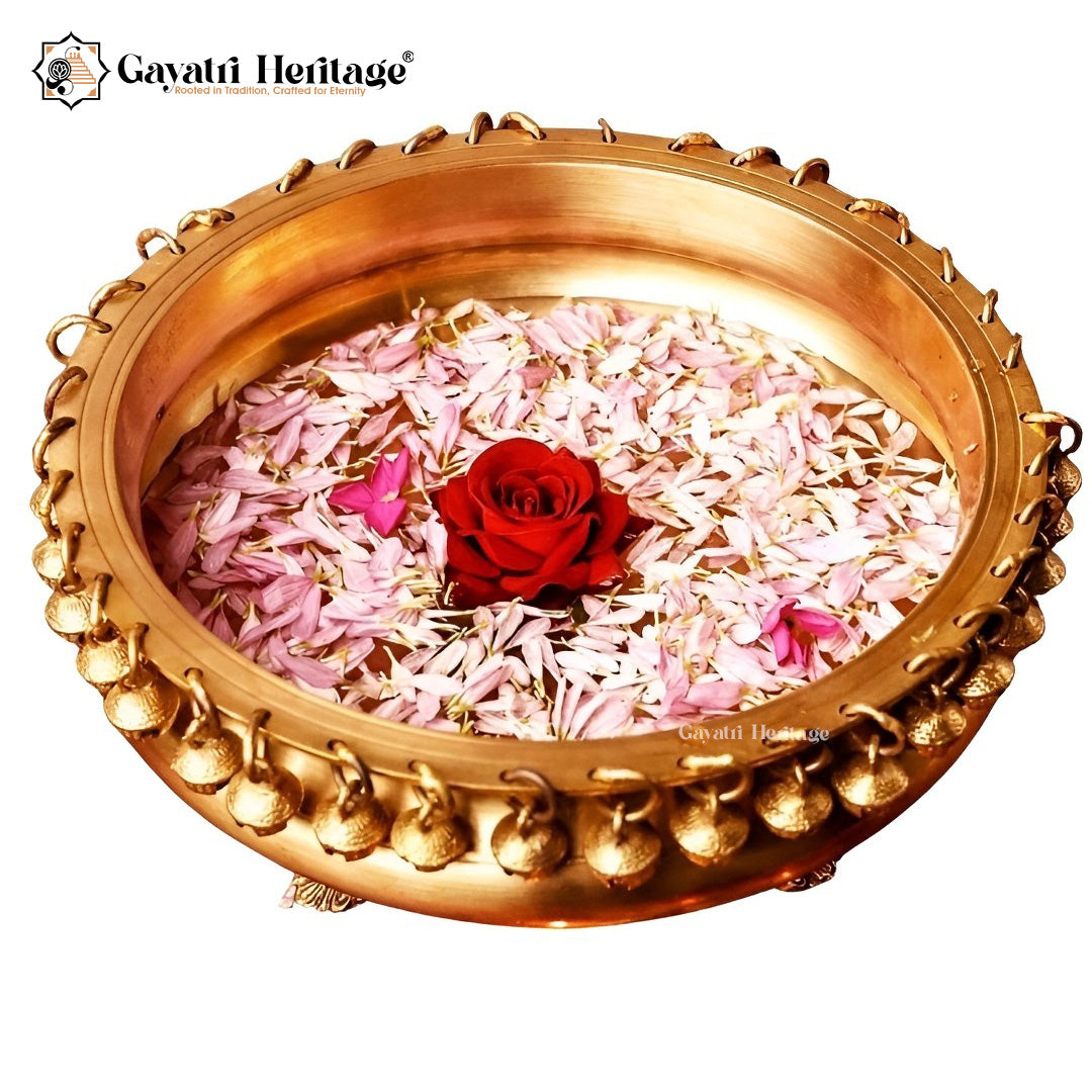 Brass Ghungroo Urli – Traditional Decorative Bowl
