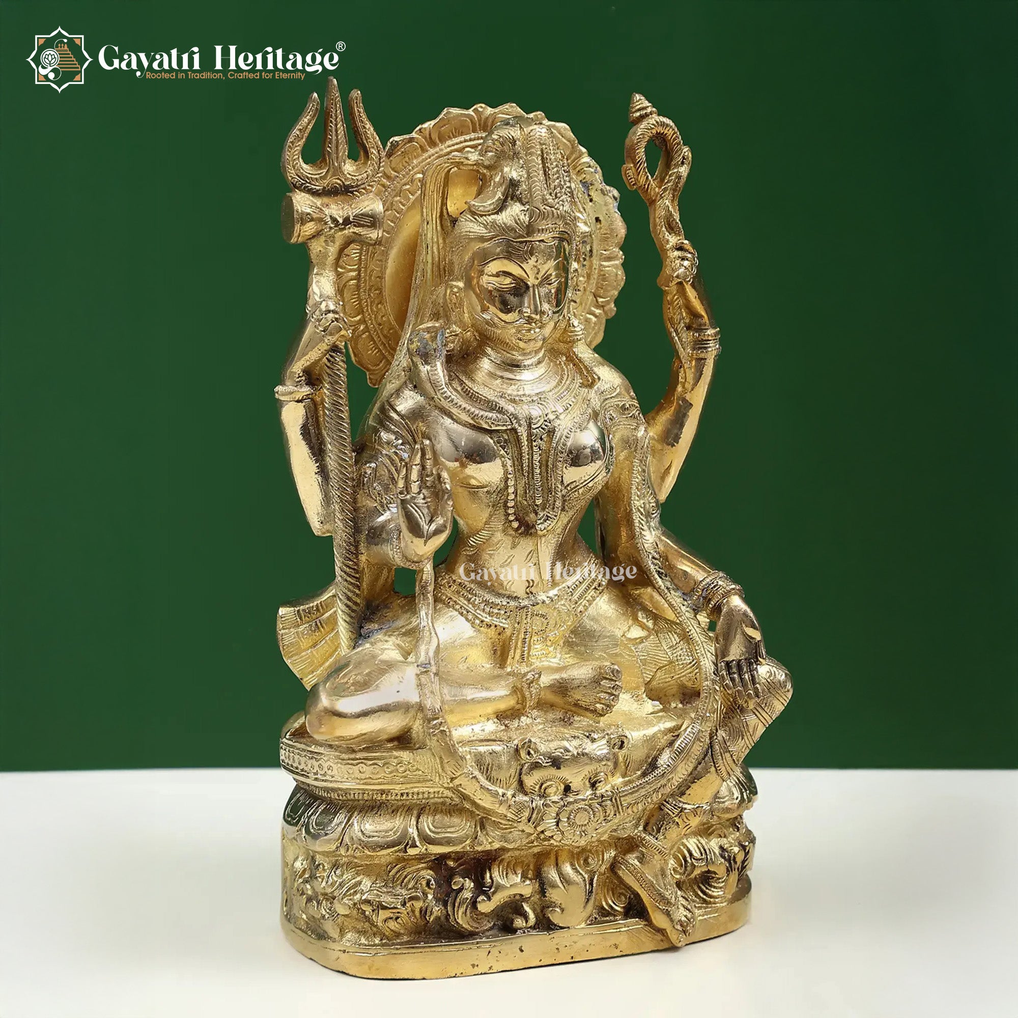 Brass Ardhanarishwar Statue – Divine Fusion Idol | Gayatri Heritage