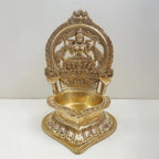 Huge Brass Lakshmi Lamp – Traditional Temple Diya | Gayatri Heritage