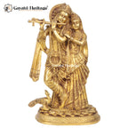 Brass Radha Krishna Statue – Symbol of Eternal Love | Gayatri Heritage