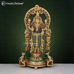 Brass Laxmi Mata Idol – Goddess of Wealth & Prosperity | Gayatri Heritage