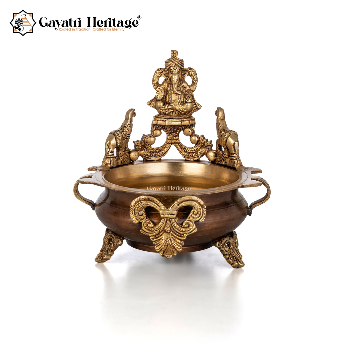 Elegant Brass Ganesh Urli – Perfect Blend of Spiritual Grace and Home Décor | Gayatri Heritage