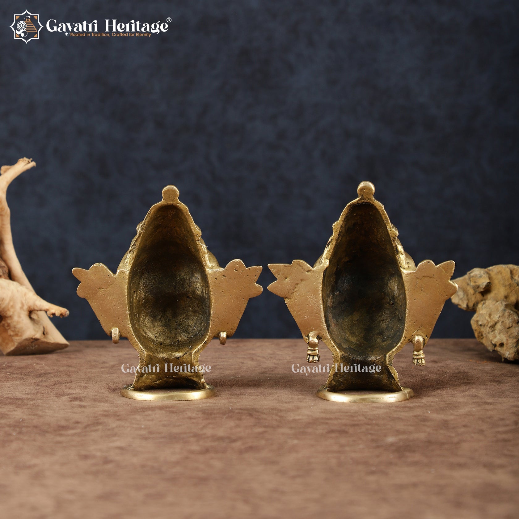 Brass Shiva Parvati Head – South Indian Temple Design | Gayatri Heritage