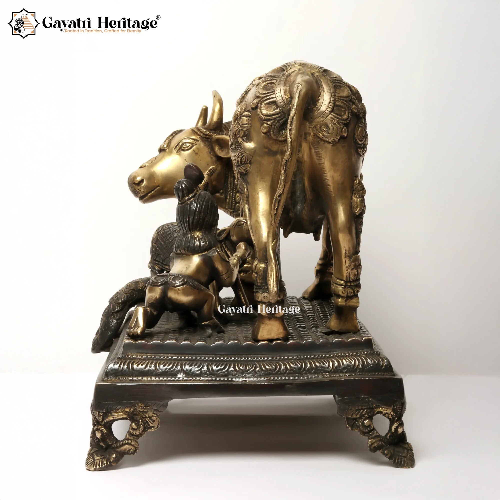 Brass Cow and Calf – Symbol of Motherhood & Prosperity | Gayatri Heritage
