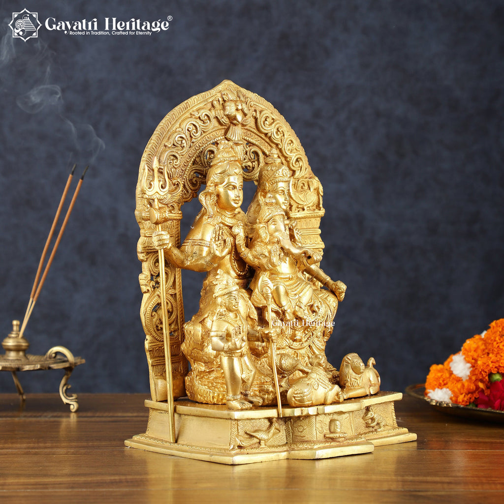 Brass Shiva Family – Divine Parivar Idol for Home Temple | Gayatri Heritage