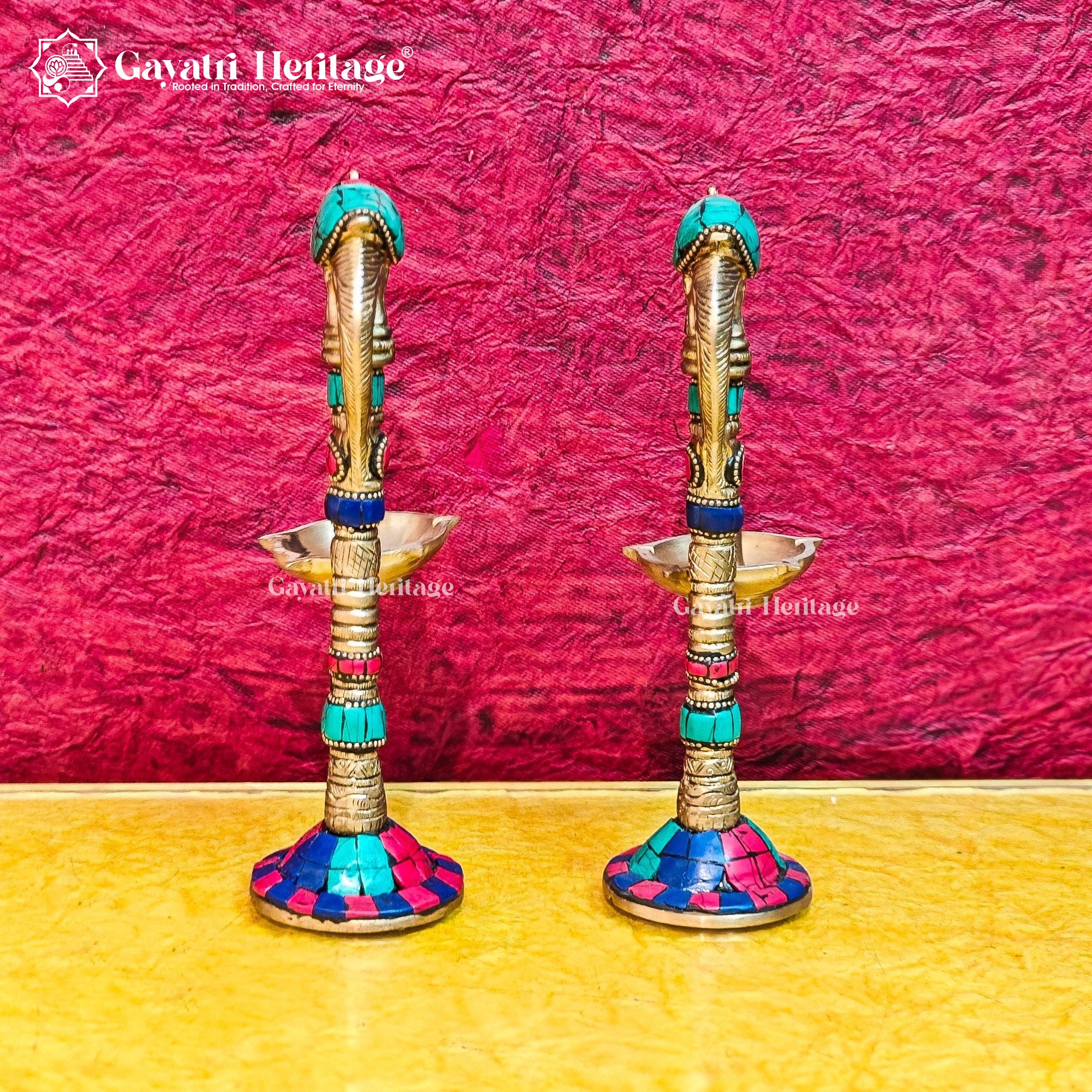 Brass Peacock Diya – Traditional Oil Lamp for Décor | Gayatri Heritage