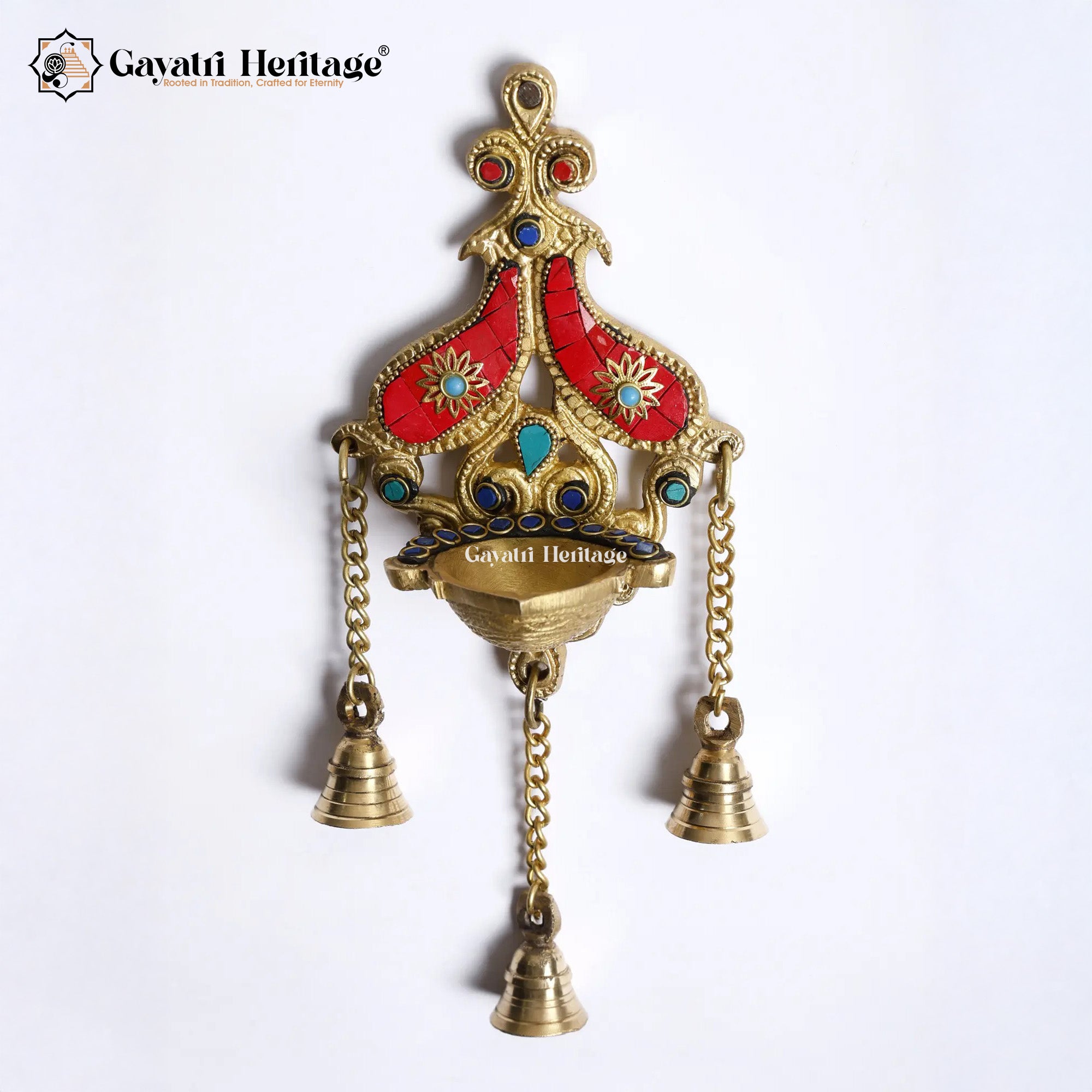 Brass Wall Hanging Diya – Traditional Decorative Showpiece | Gayatri Heritage