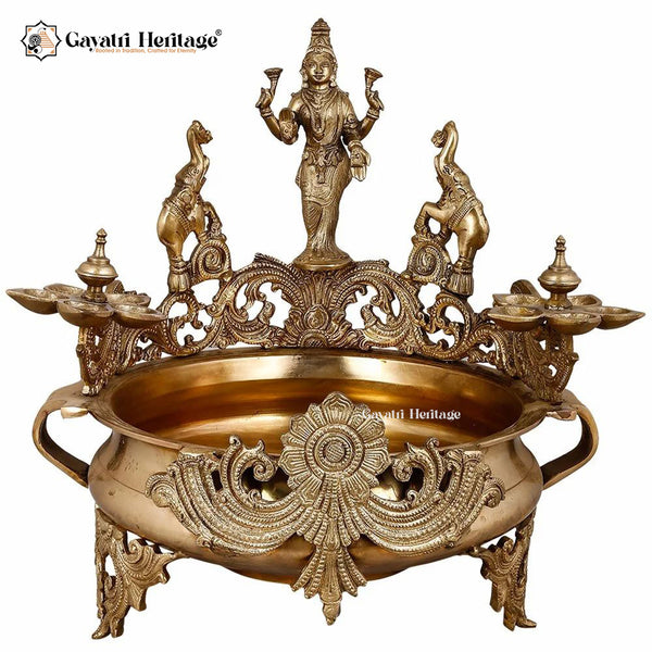 Brass Laxmi Urli – Traditional Decorative Bowl | Gayatri Heritage