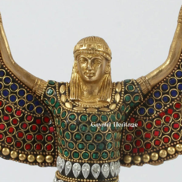 Brass Egyptian Iris Statue – Mystical Decorative Idol | Gayatri Heritage