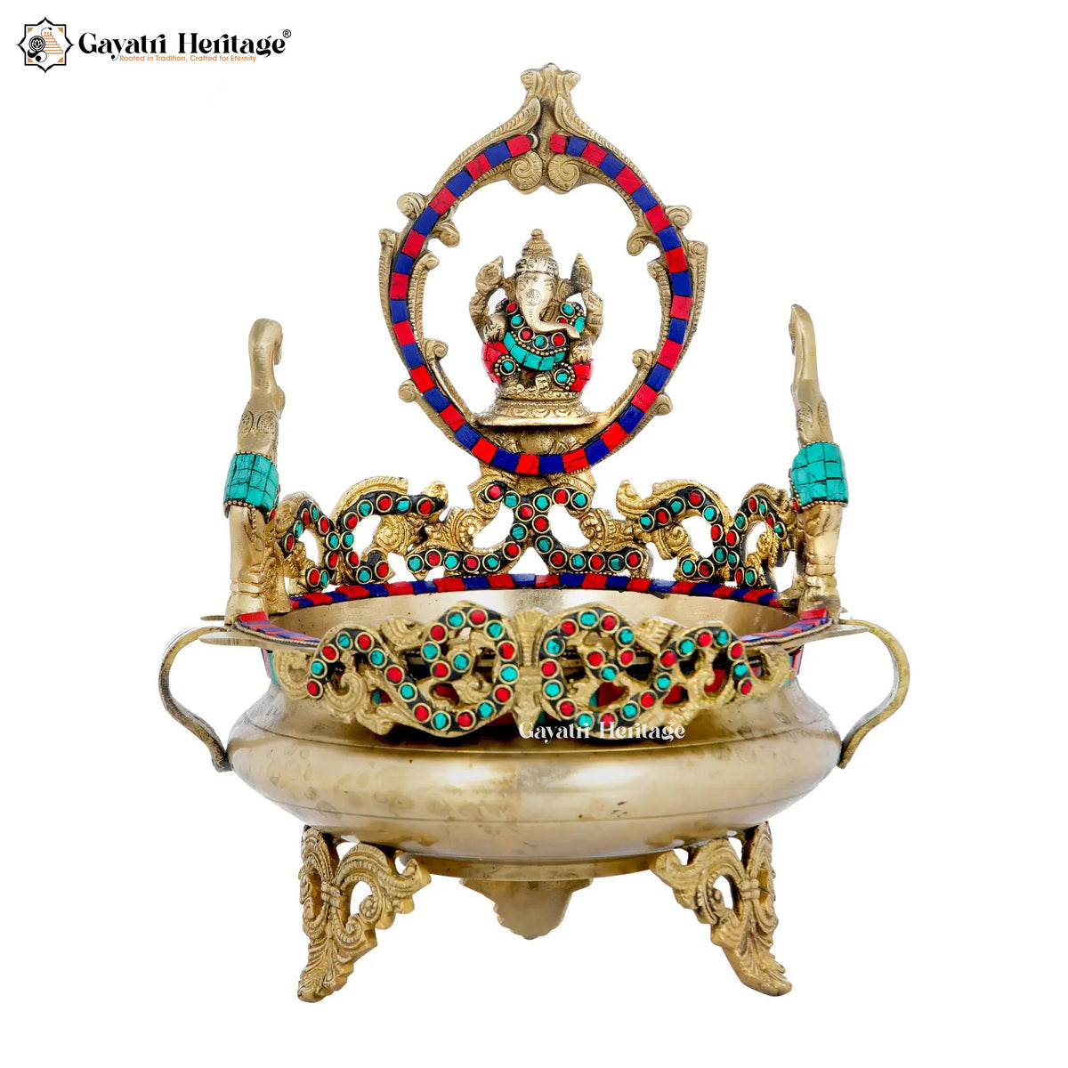 Brass Vinayagar Urli – Sacred Decorative Bowl | Gayatri Heritage