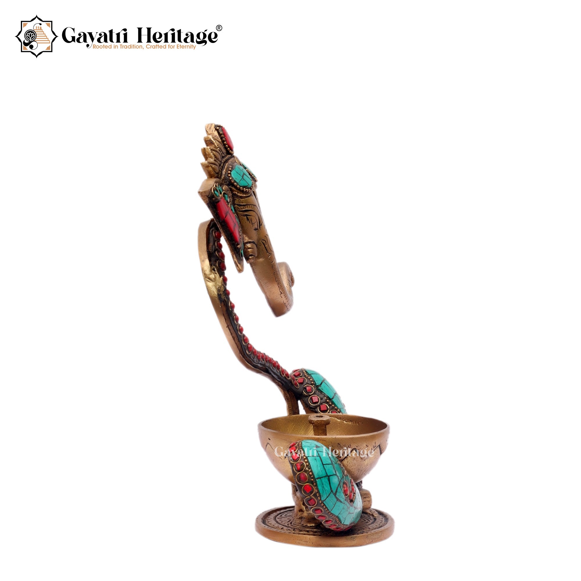 Brass Vinayagar Diya – Ganesha Oil Lamp for Pooja | Gayatri Heritage