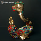 Brass Hawai Vinayagar – Premium Stone Art Ganesha Idol | Gayatri Heritage