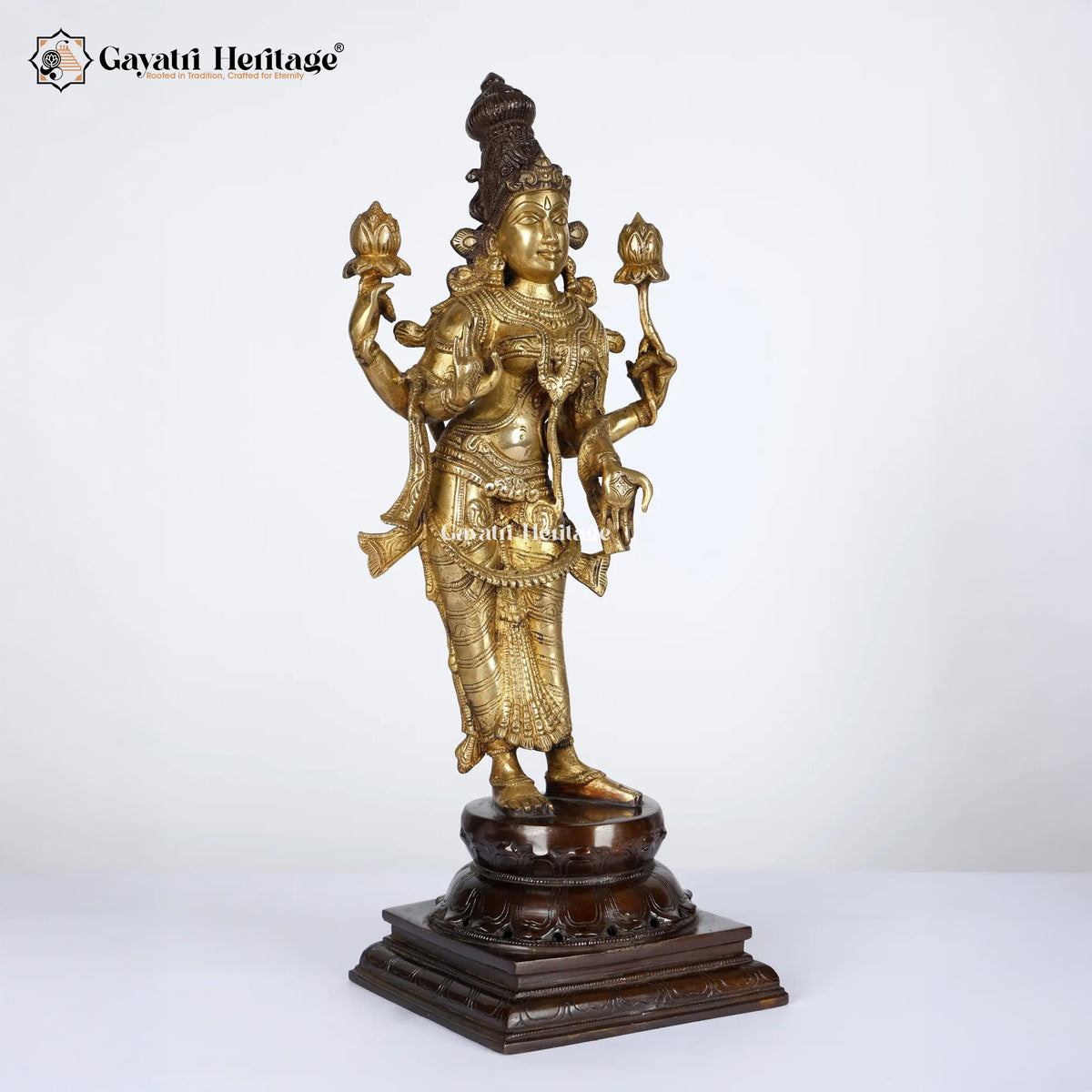 Brass Laxmi Statue – Goddess of Wealth and Prosperity