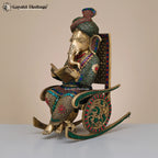 Brass Vinayagar Reading Book – Divine Study Decor Idol | Gayatri Heritage