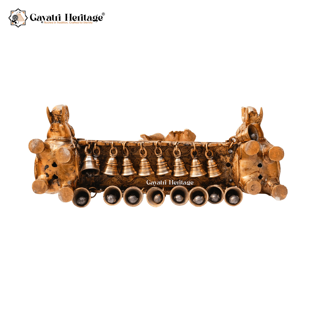 Brass Prabhavali with Royal Elephants – Majestic Temple Decor