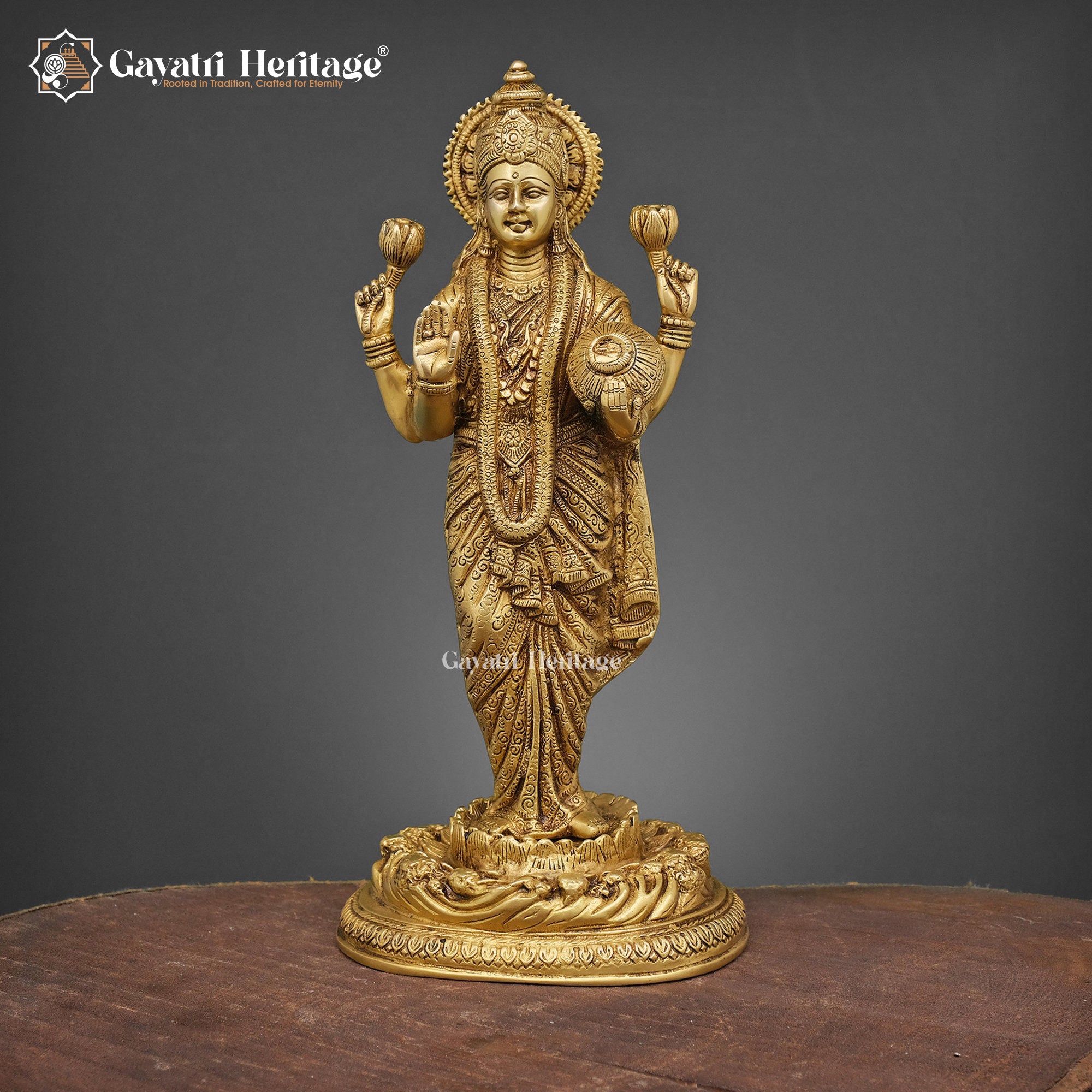 Brass Vishnu Laxmi Statue – Divine Blessings for Home