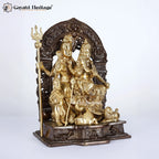 Brass Shiva Parivar Statue – Auspicious Family Idol | Gayatri Heritage