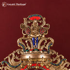 Brass Ram Panchayat Statue with Stone Work | Ram Sita Lakshman Hanuman Idol