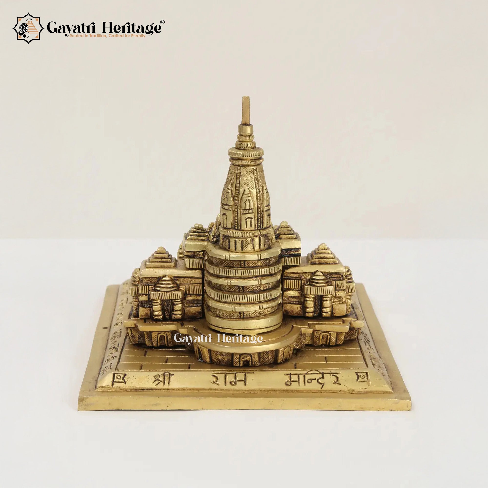 Brass Ram Mandir – Sacred Temple Showpiece for Home | Gayatri Heritage