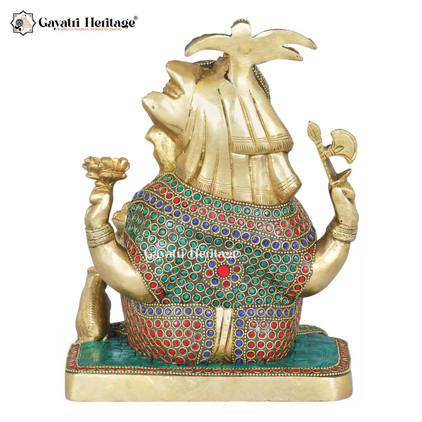 Brass Turban Ganesha Idol – Royal Ganesha for Pooja and Decor | Gayatri Heritage