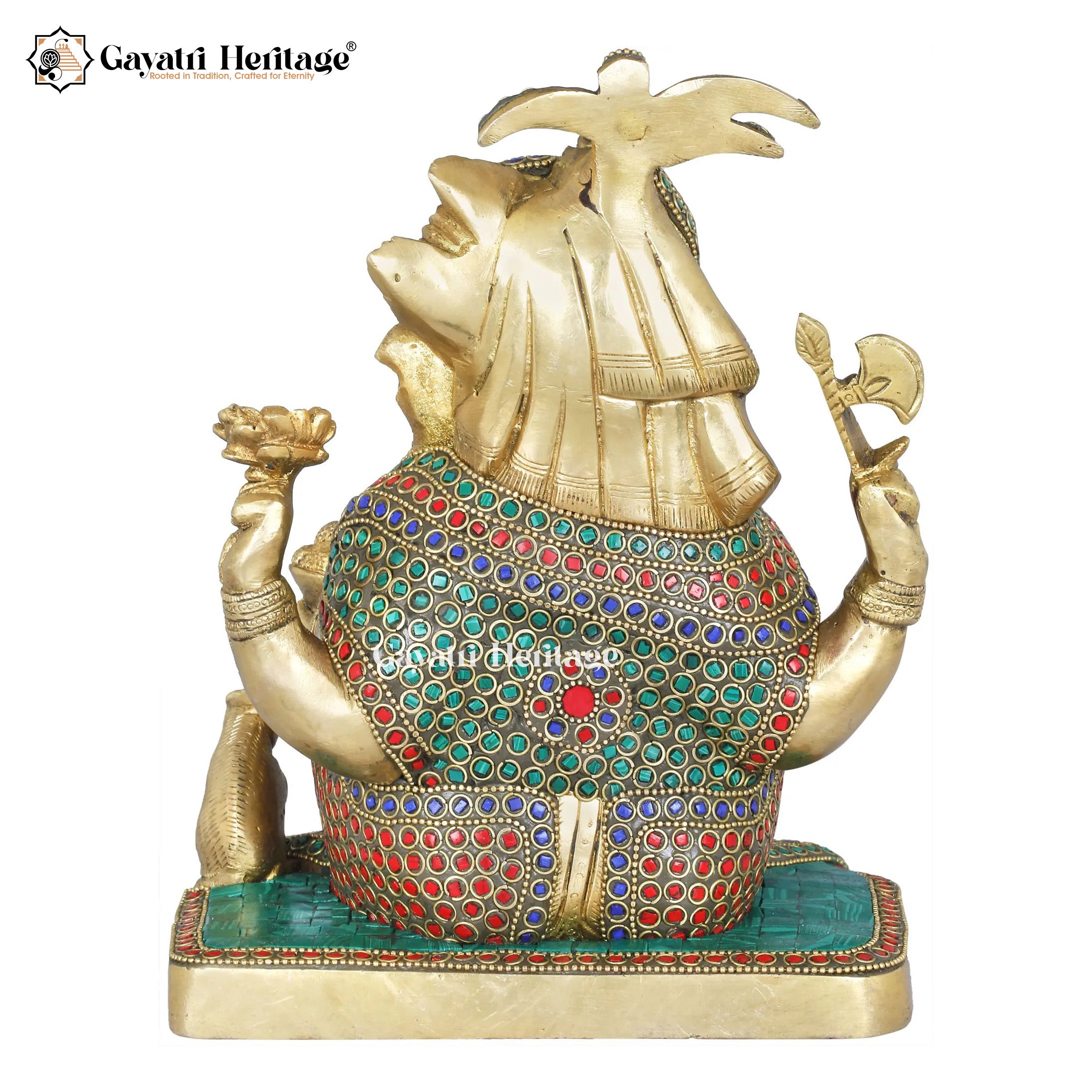Brass Turban Ganesha Idol – Royal Ganesha for Pooja and Decor | Gayatri Heritage