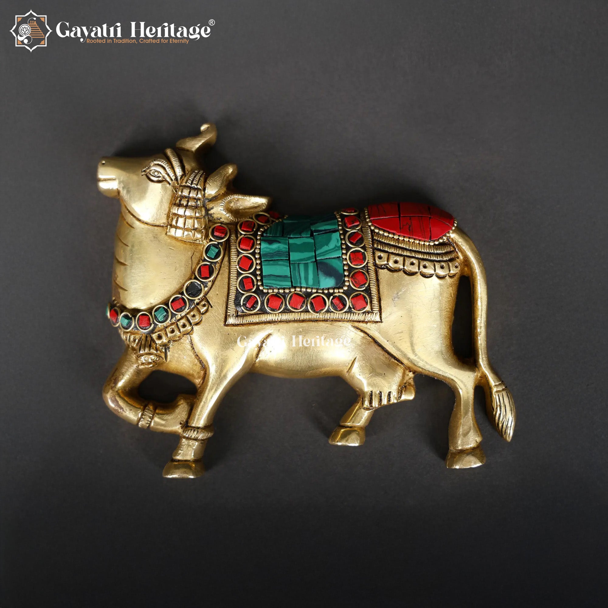 Brass Cow & Calf Wall Hanging – Sacred Home Decor | Gayatri Heritage