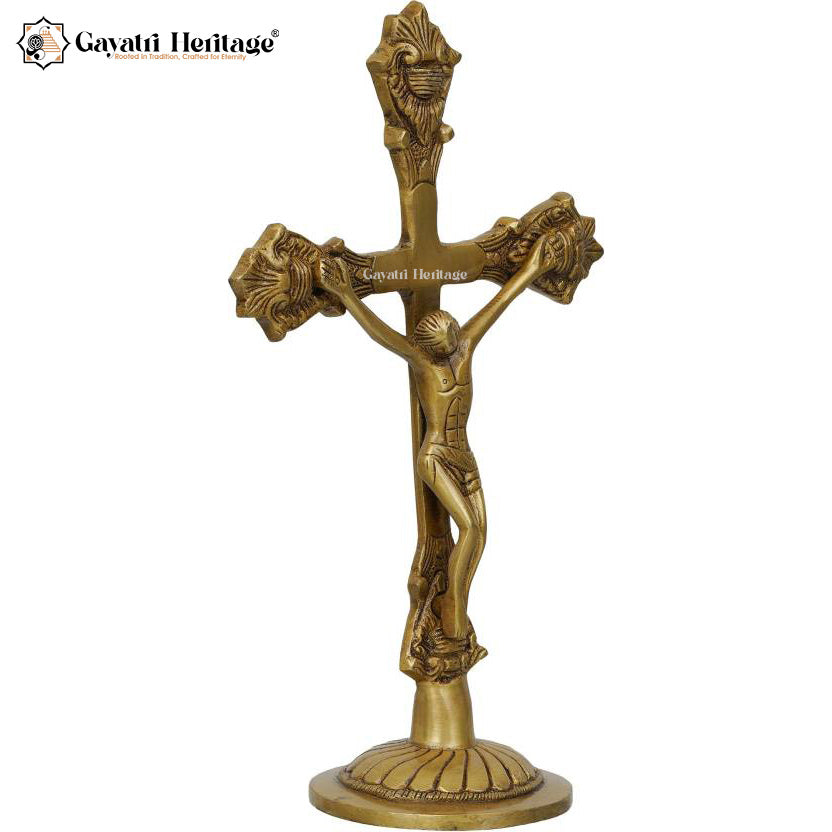 Brass Jesus Statue – Divine Blessings for Home | Gayatri Heritage