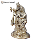 Brass Radha Krishna Statue – Divine Couple Idol for Pooja | Gayatri Heritage